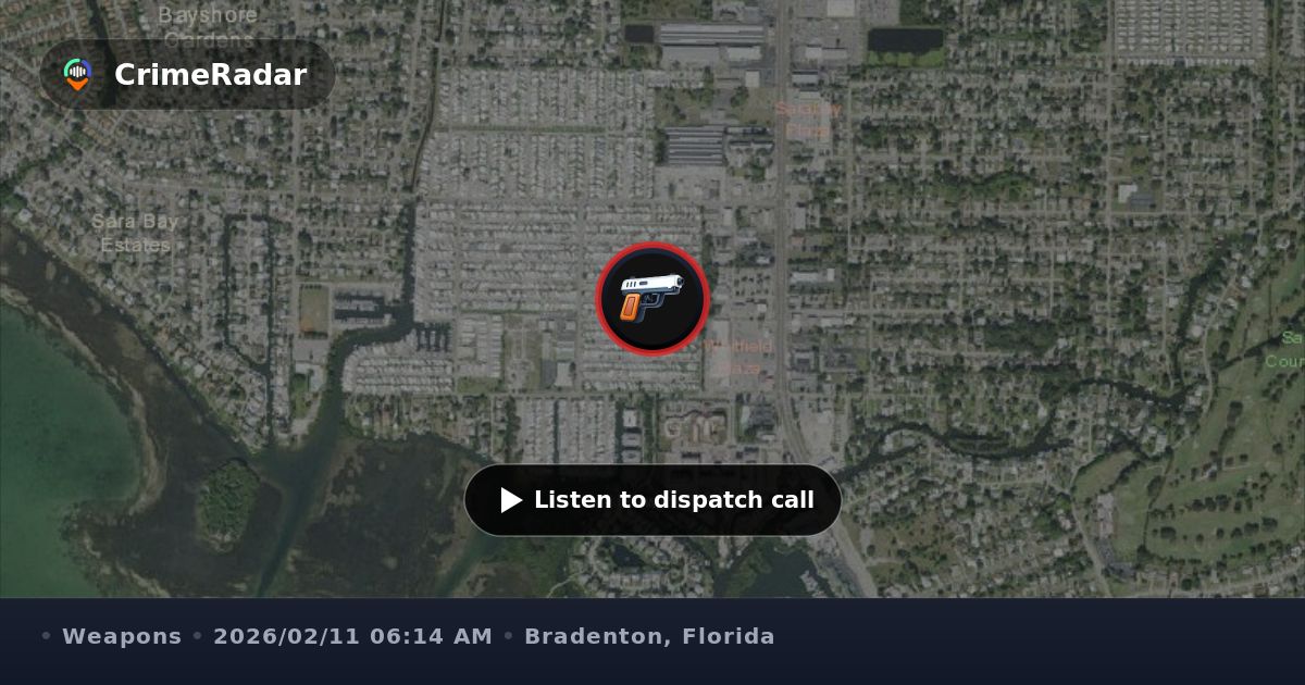 Driver waves gun during road rage on highway, Bradenton FL | CrimeRadar
