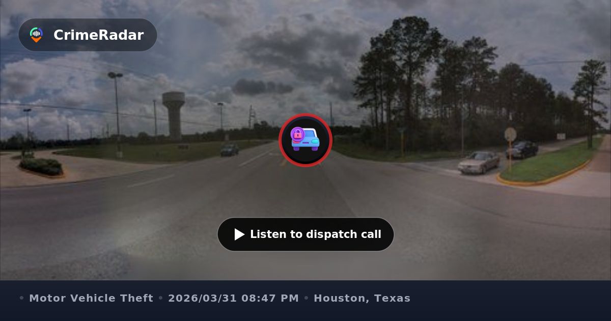 Officers check vehicle after plate reader alert, Houston TX | CrimeRadar