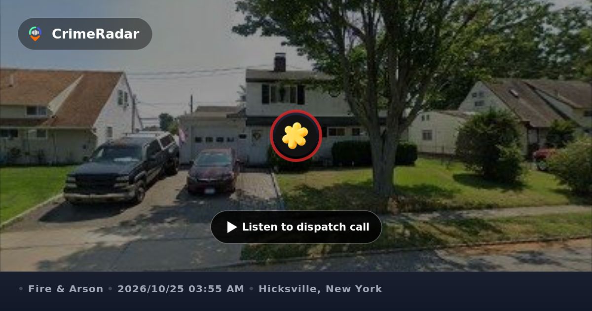 Toggle Line Grid Ui Smoke investigation at Table Lane residence, Hicksville NY | CrimeRadar
