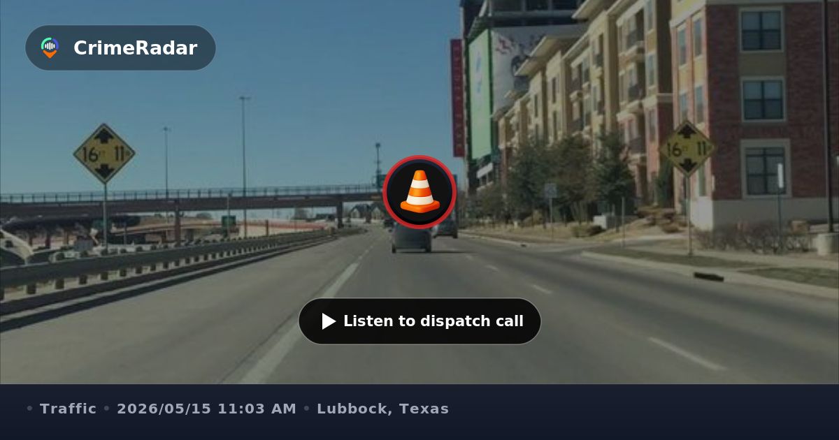 Injury crash on Marsha Sharp Freeway westbound, Lubbock TX | CrimeRadar