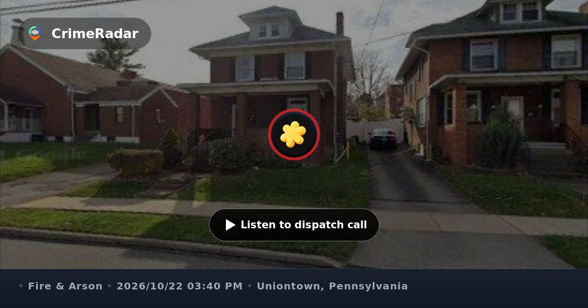 Residential fire alarm on Evergreen Terrace, Uniontown PA | CrimeRadar