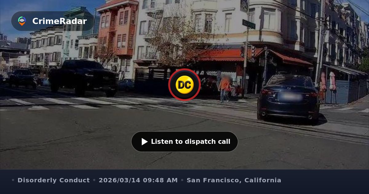 Driver spits on car in road rage incident, San Francisco CA | CrimeRadar
