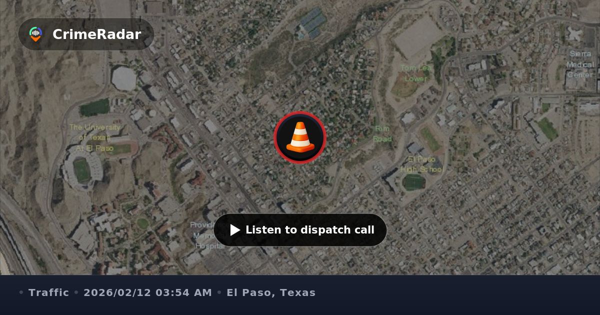 Car crash near ramp by main rail line in El Paso, El Paso TX | CrimeRadar