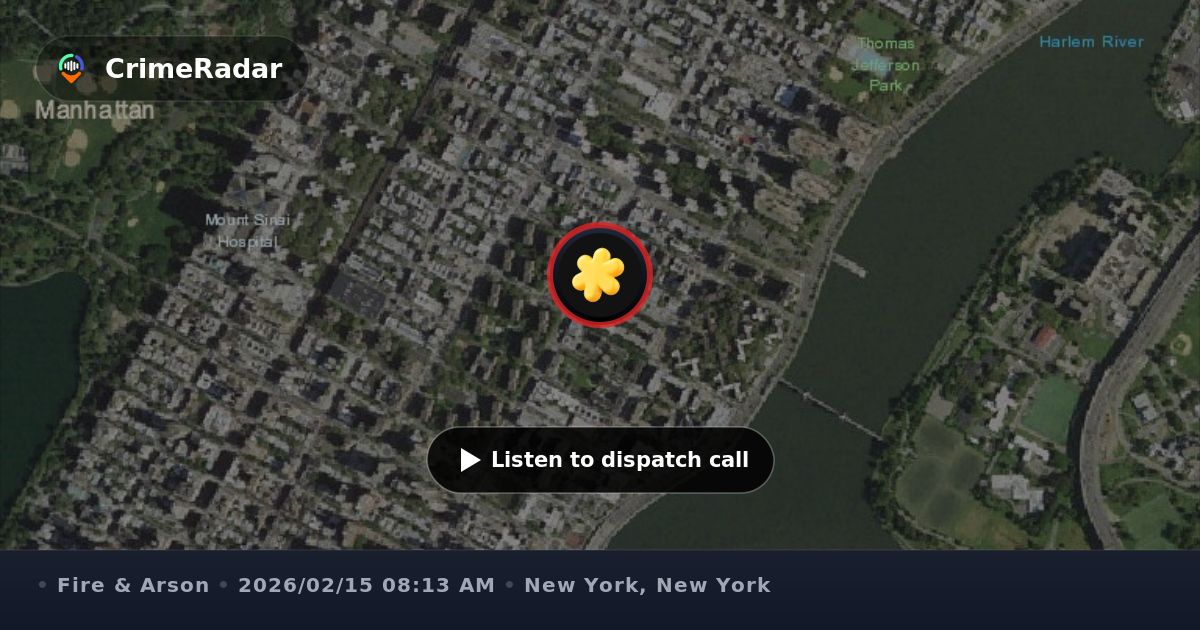 High-rise apartment fire reported near First Ave at E 93rd–94th Sts ...