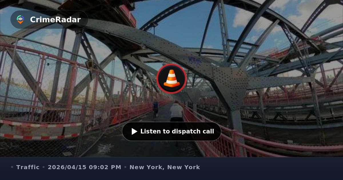Multi-vehicle crash on Williamsburg Bridge in Manhattan, New York NY ...