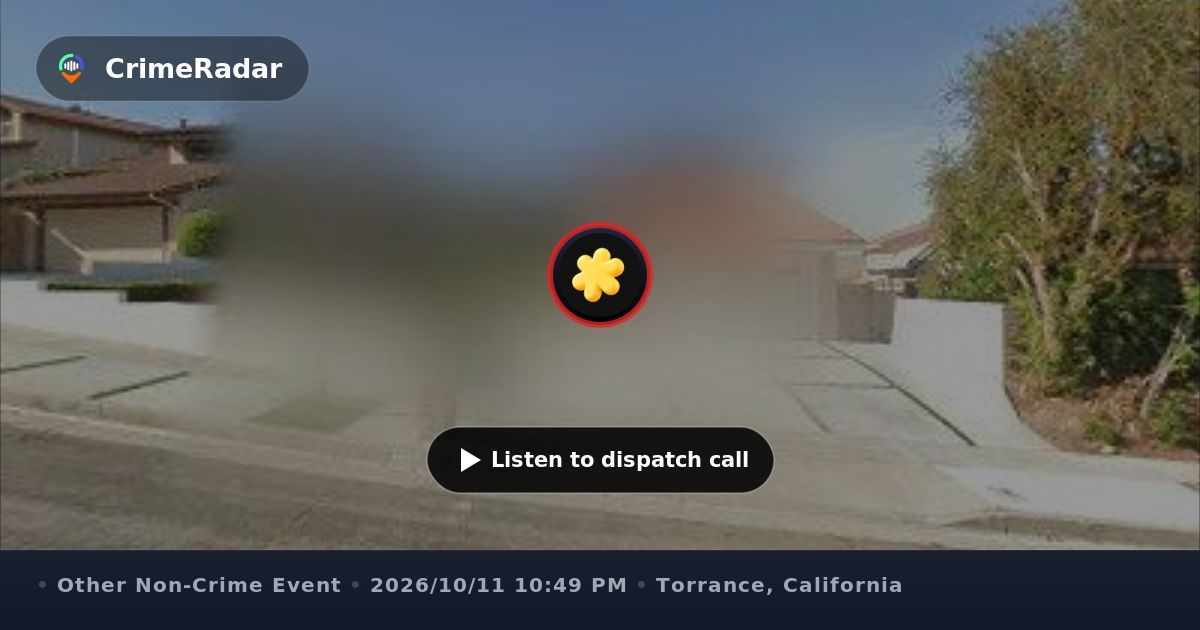 Homeowner reports leaking water meter in driveway, Torrance CA | CrimeRadar