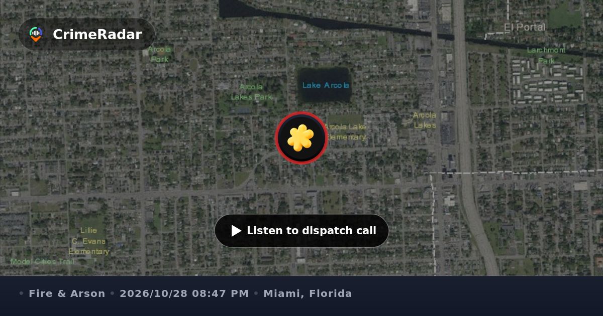 Fire alarm ringing at commercial building, Miami FL | CrimeRadar