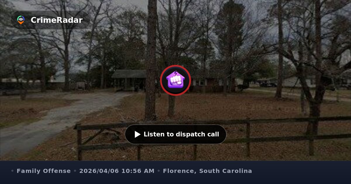 Man threatens woman and burns official paperwork, Florence SC | CrimeRadar