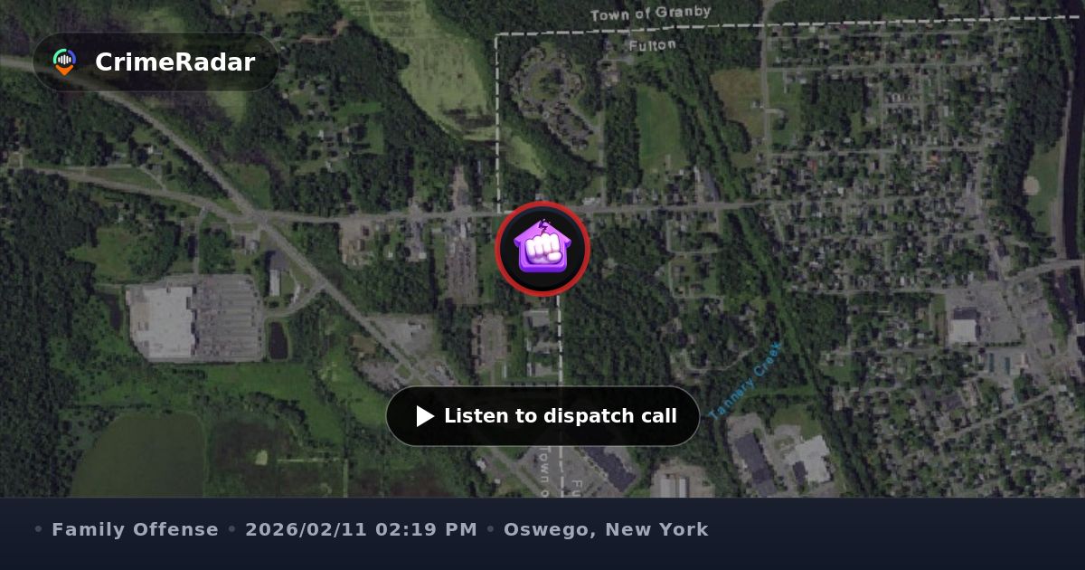 Officers respond to ongoing domestic dispute, Oswego County NY | CrimeRadar