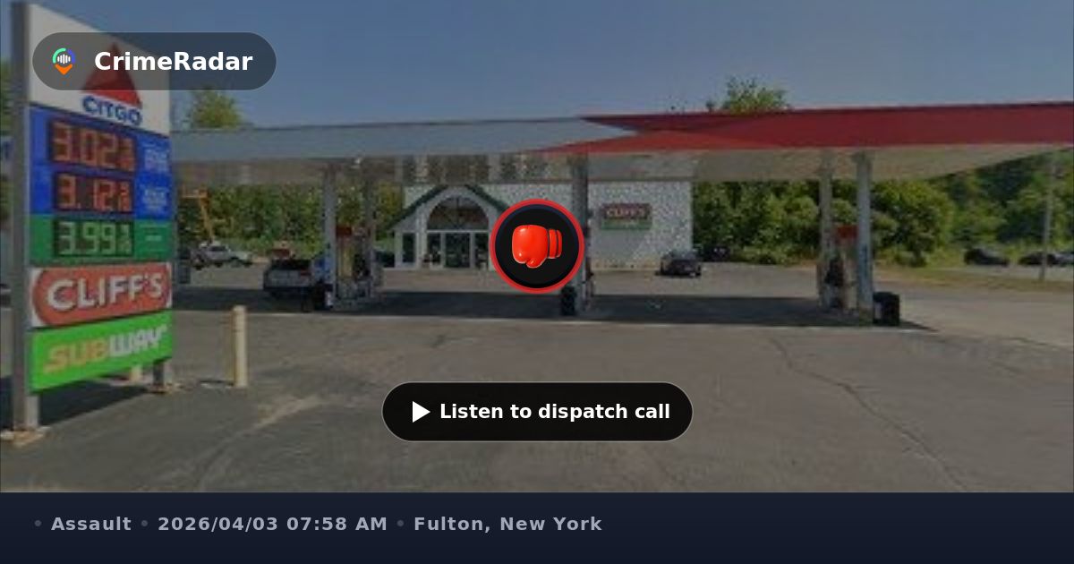 Woman with arm injury after reported assault, Fulton NY | CrimeRadar