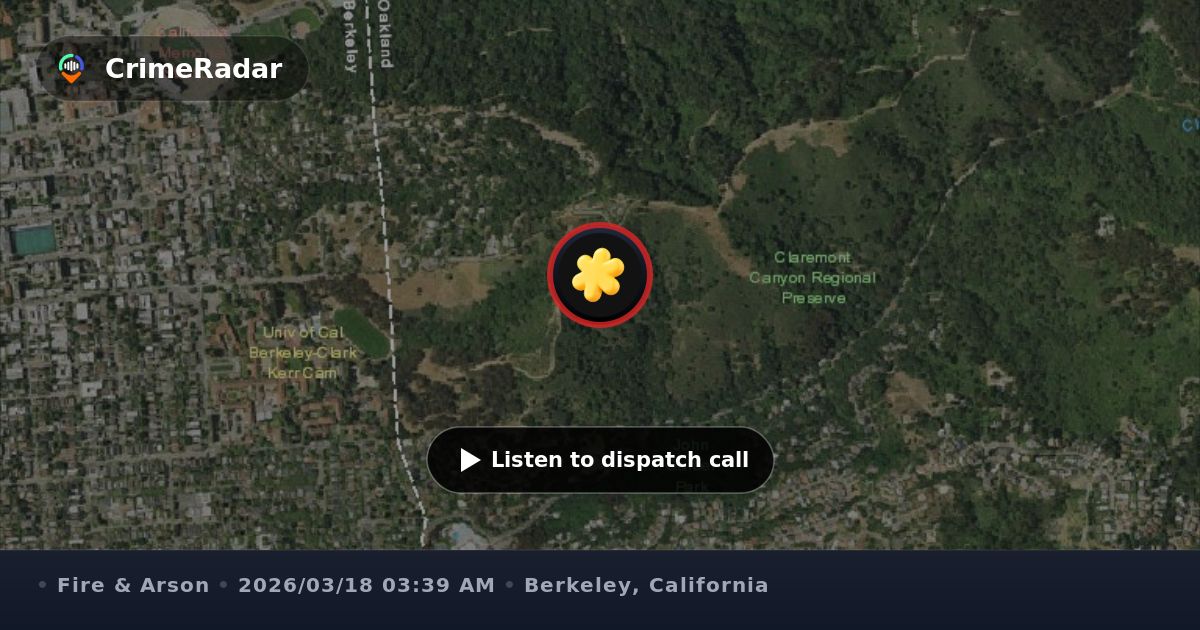 Commercial fire alarm on Domingo Avenue, Berkeley CA | CrimeRadar