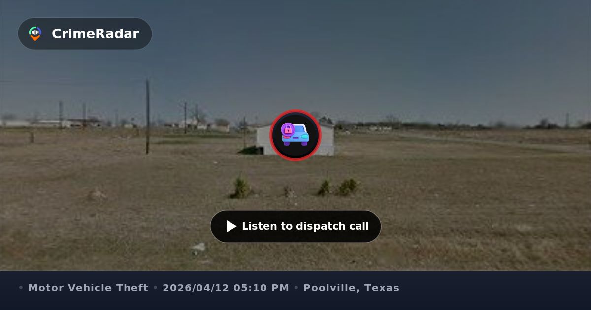 Possible stolen vehicle reported at residence, Poolville TX | CrimeRadar