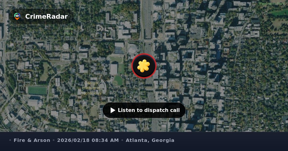 Outside fire reported near Georgia Tech campus, Atlanta GA | CrimeRadar