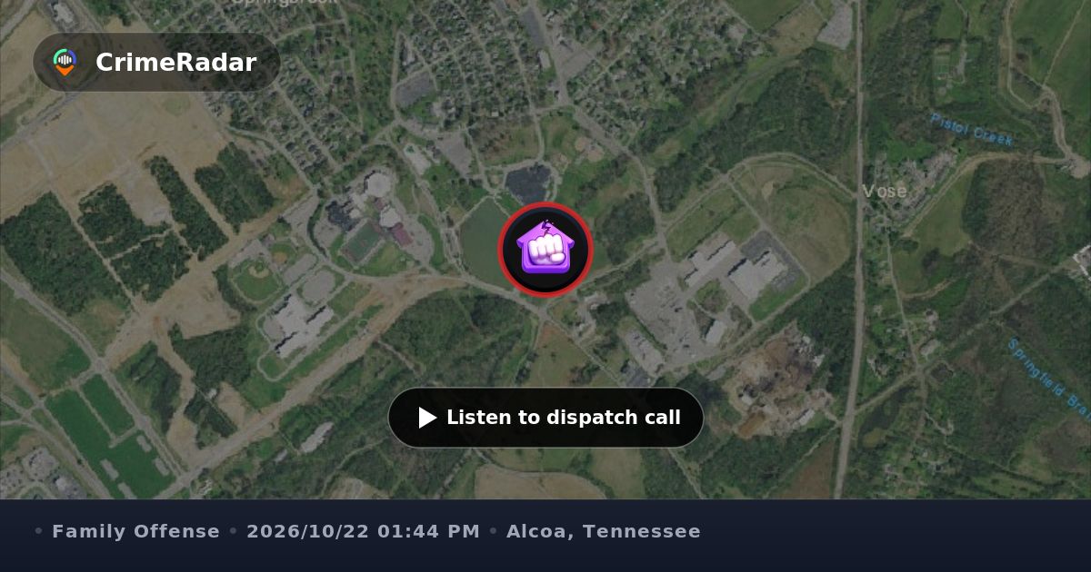 Domestic dispute at Alcoa Duck Pond, Alcoa TN | CrimeRadar