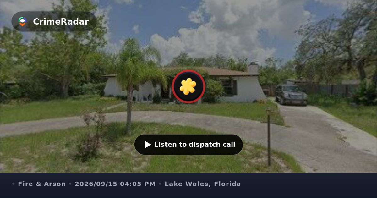 Structure fire on Oakland Park Drive in Gulf View, Lake Wales FL ...