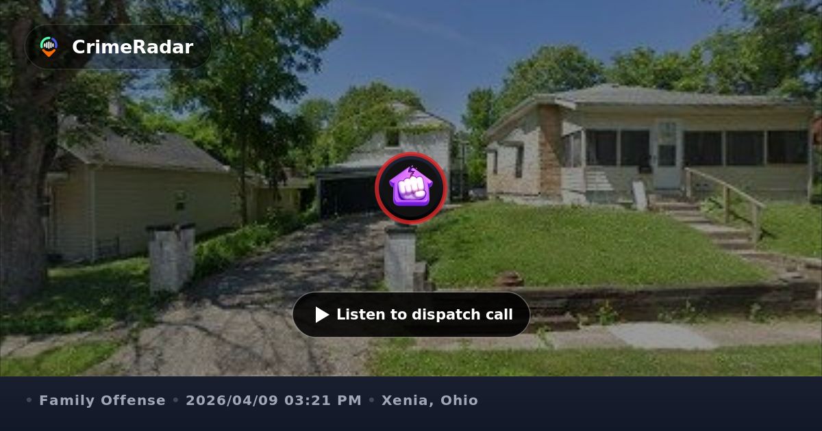 Husband threatens wife after hiding her car, Xenia OH | CrimeRadar