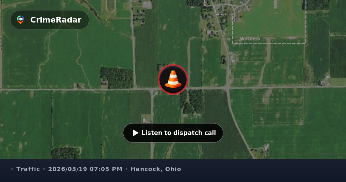 Ohio Rte 186 Injury crash on State Route 186 near County Road 97, Hancock County OH ...