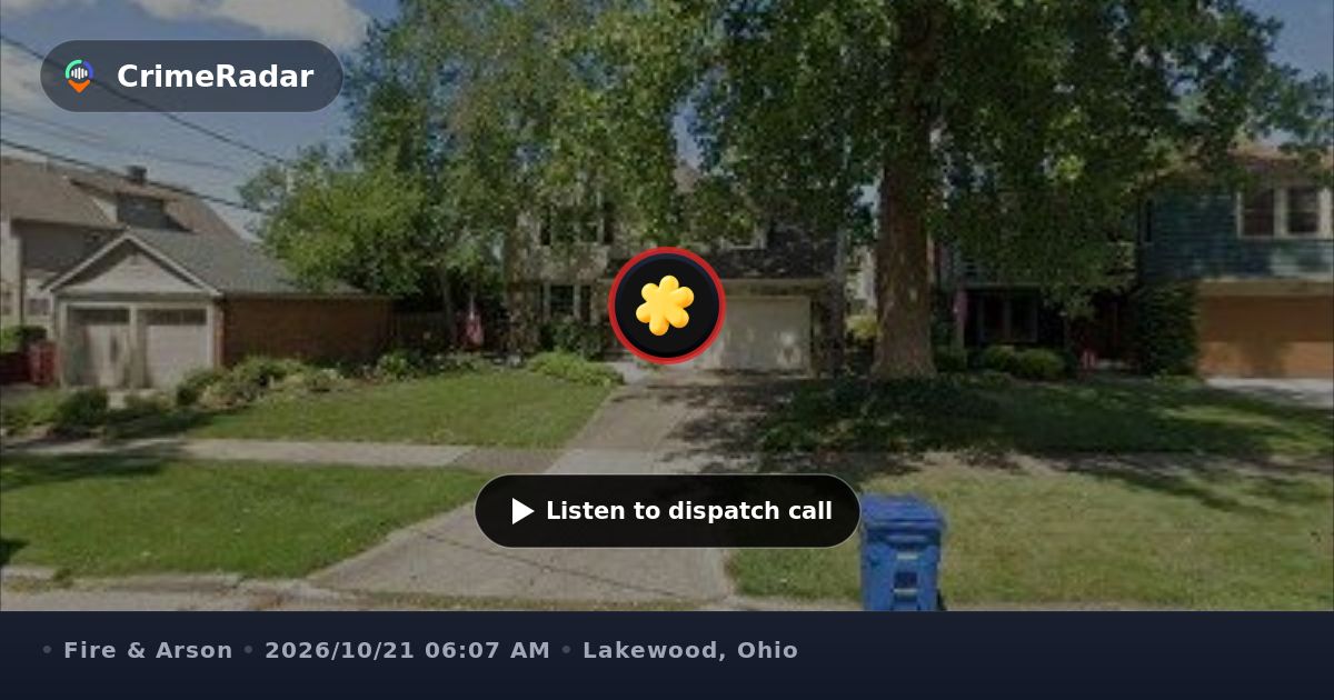 Transformer fuse blown causes power outage, Lakewood OH | CrimeRadar