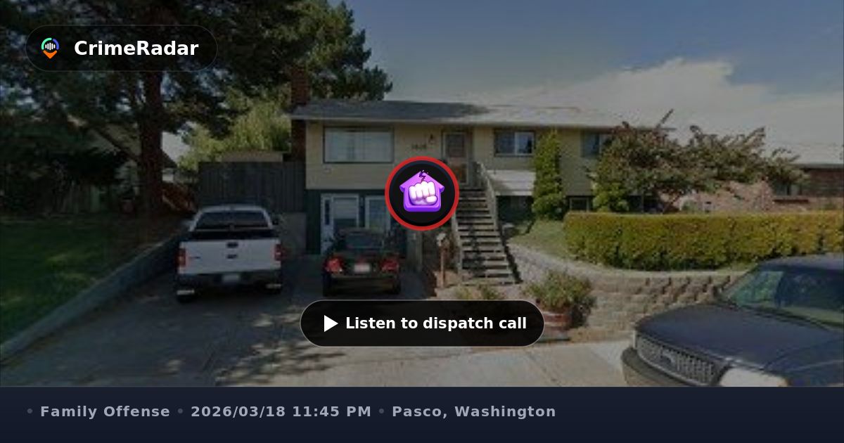 Domestic dispute leads to ankle and back injury, Pasco WA | CrimeRadar