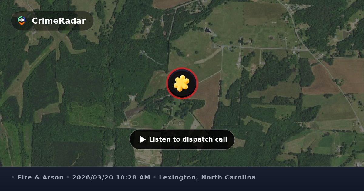 Machine fire reported on T P Sowers Road, Lexington NC | CrimeRadar