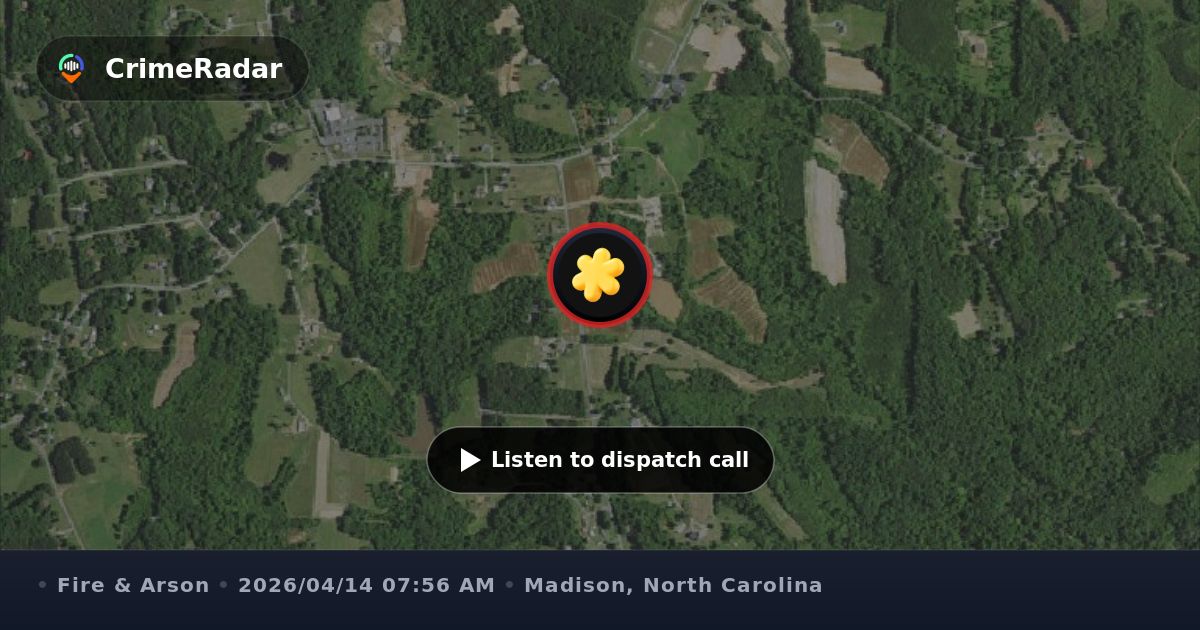 Reported vehicle fire found to be snake in car, Madison NC | CrimeRadar