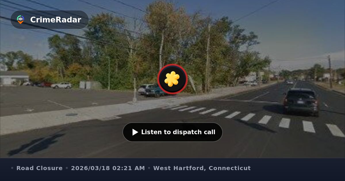 Detour after crash near New Britain Avenue, West Hartford CT | CrimeRadar