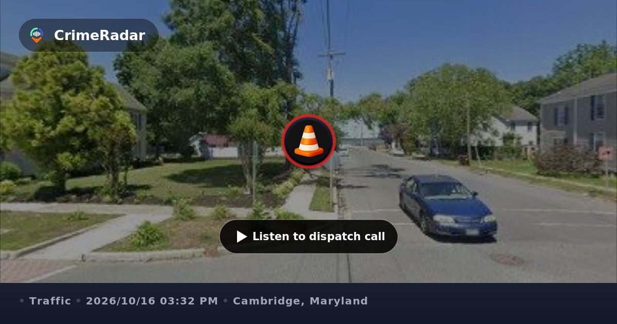 Ems Command Vehicles Two-vehicle crash with no injuries reported, Cambridge MD | CrimeRadar