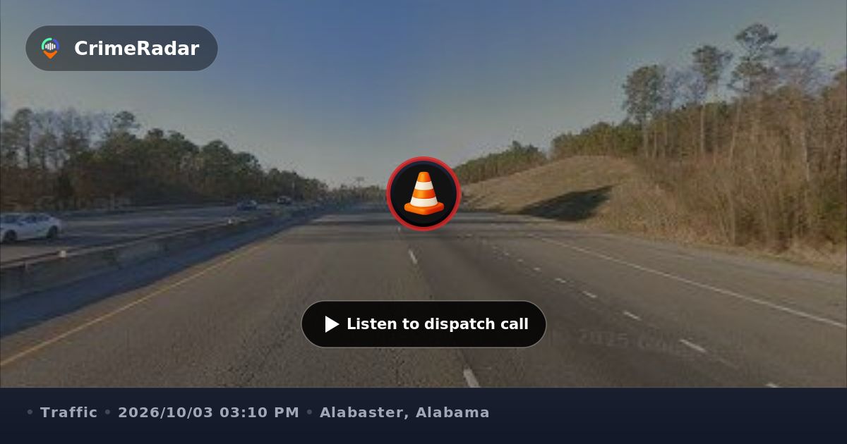 Two Objects Merging Object blocking merge lane on I-65 northbound, Alabaster AL | CrimeRadar