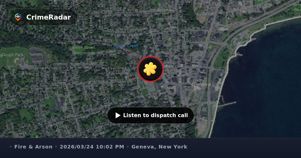 Fire alarm in second floor common area, Geneva NY | CrimeRadar