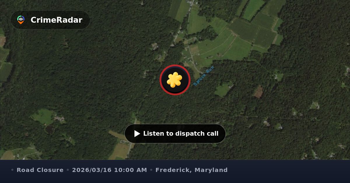 Downed poles and tree blocking John Draper Road, Frederick County MD ...