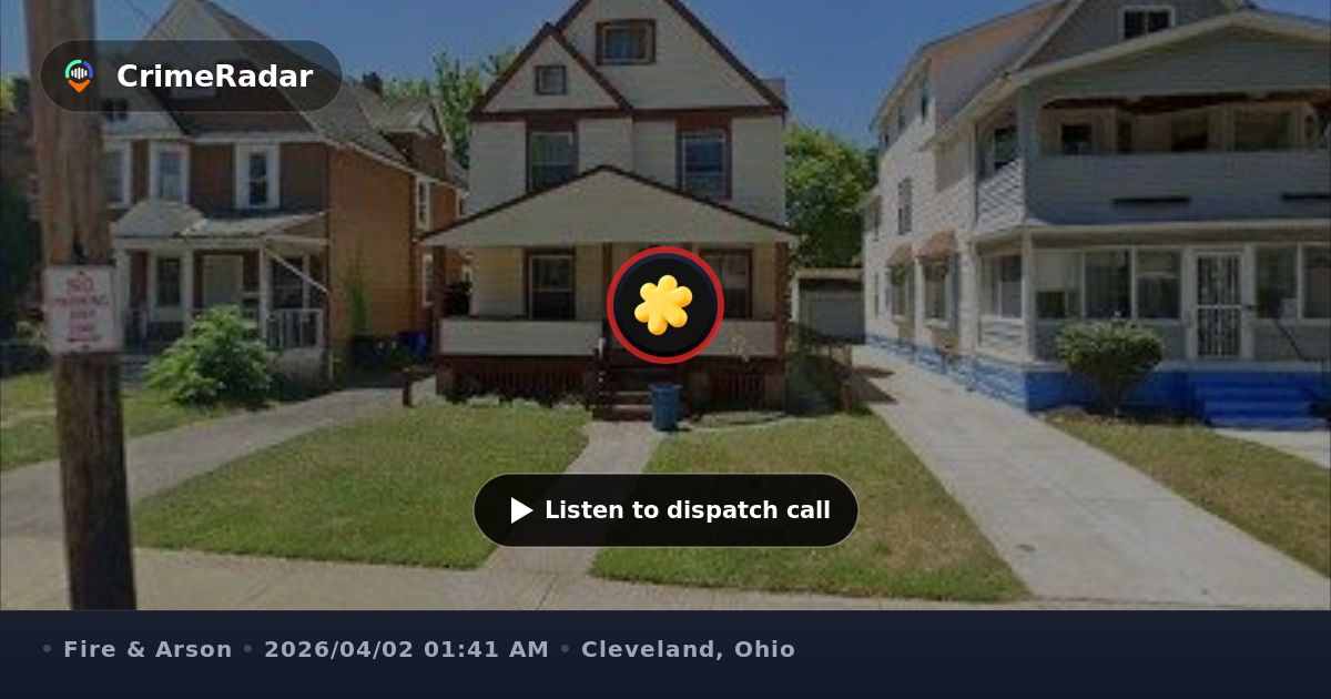 House fire report with person possibly trapped, Cleveland OH | CrimeRadar