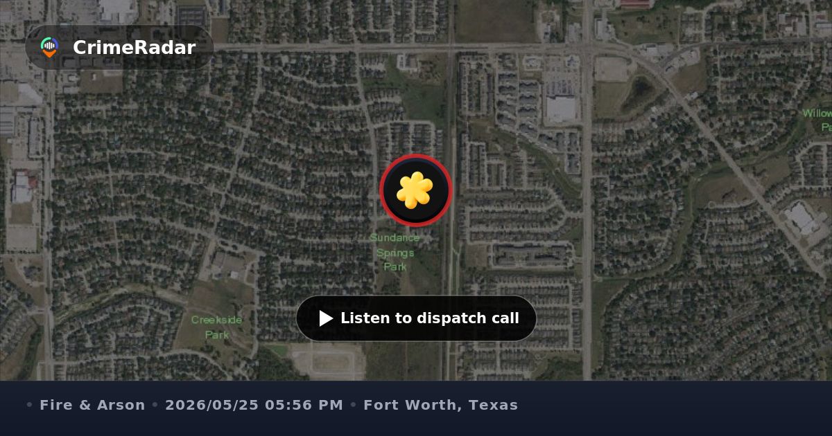 Automatic fire alarm on Blakely Drive, Fort Worth TX | CrimeRadar