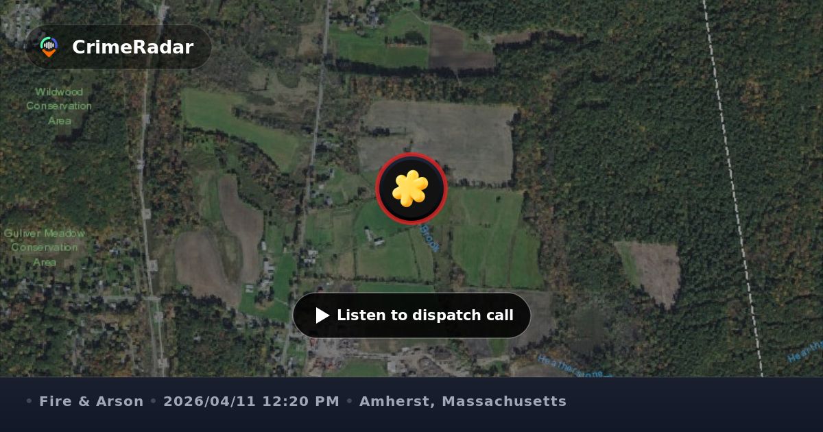 Large brush fire near Northeast Street in Amherst, Amherst MA | CrimeRadar