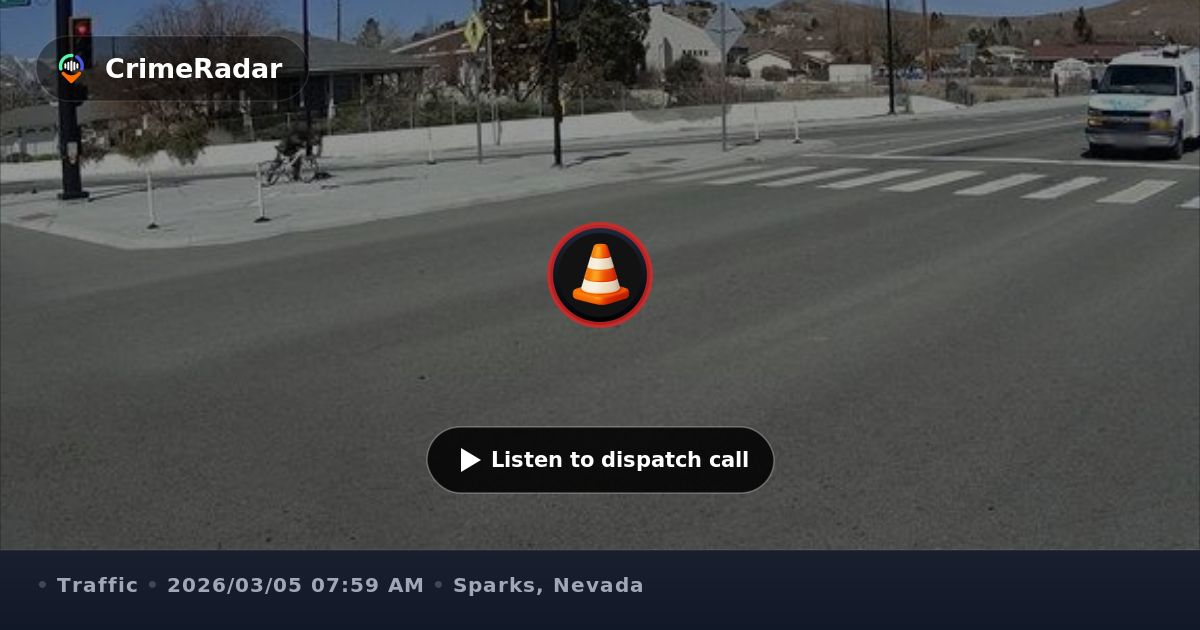 Minor two-vehicle crash at Pyramid and McCarran, Sparks NV | CrimeRadar