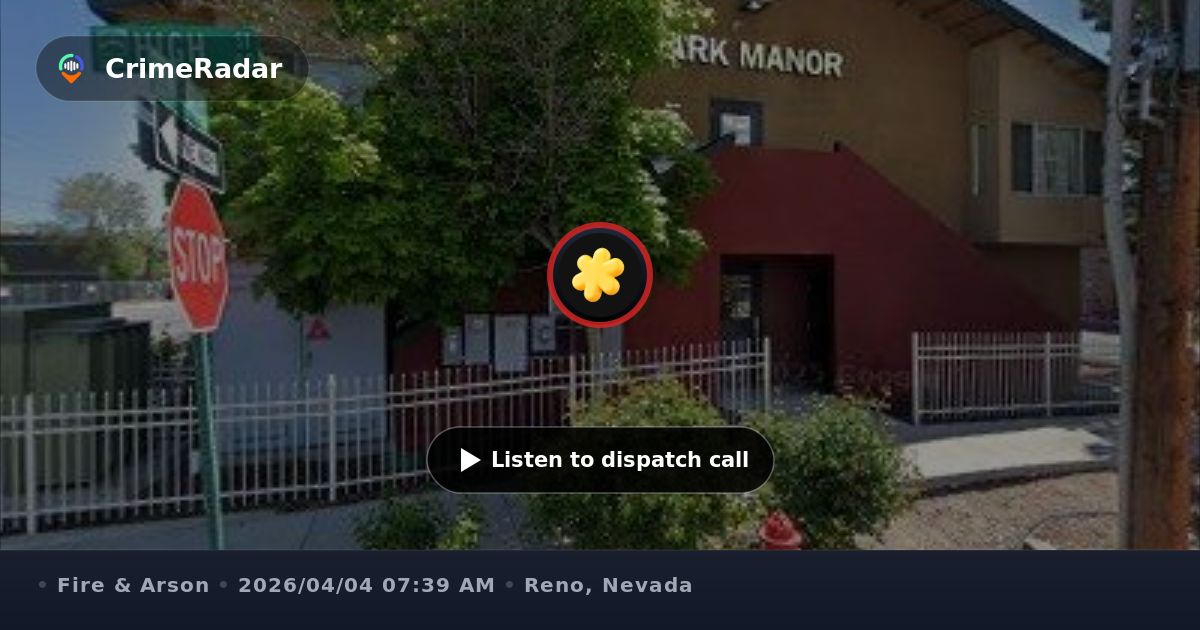Smoke reported in apartment building on Park Street, Reno NV | CrimeRadar