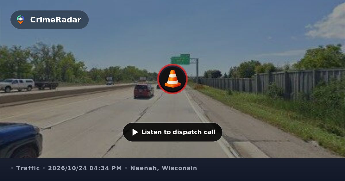 Disabled sedan on northbound highway ramp, Neenah WI | CrimeRadar