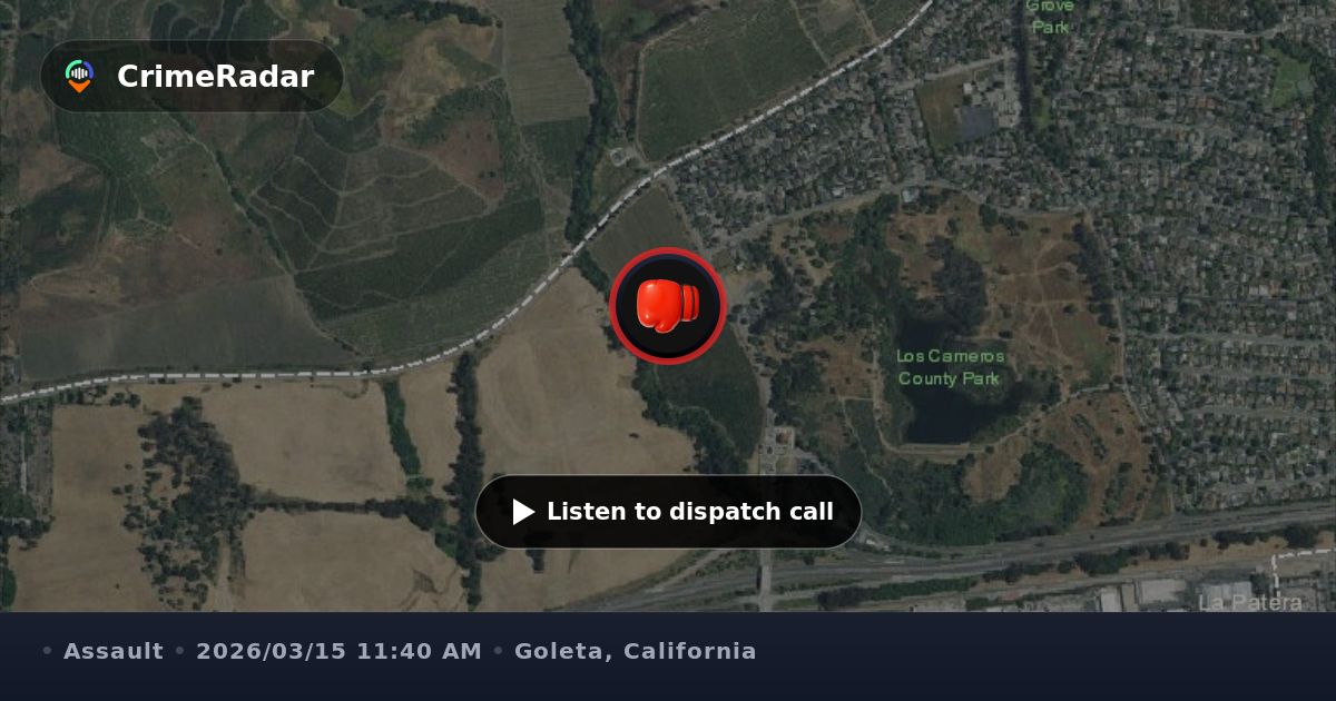 Drivers fight after road rage near roundabout, Goleta CA | CrimeRadar