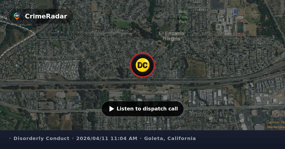 Man camping in van with generator running, Goleta CA | CrimeRadar