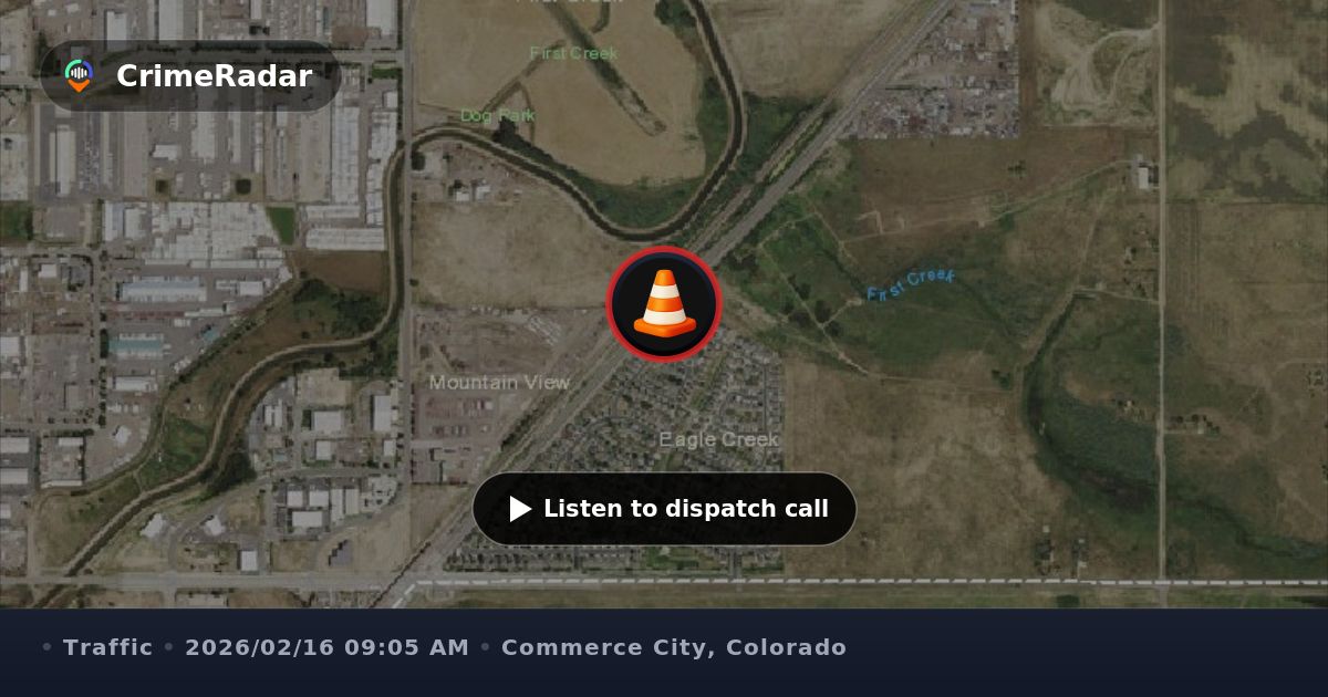 Officer at crash on Highway 85 near East 96th Place, Commerce City CO ...