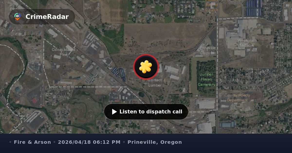 Smoke reported in bushes near Cascade Motors, Prineville OR | CrimeRadar