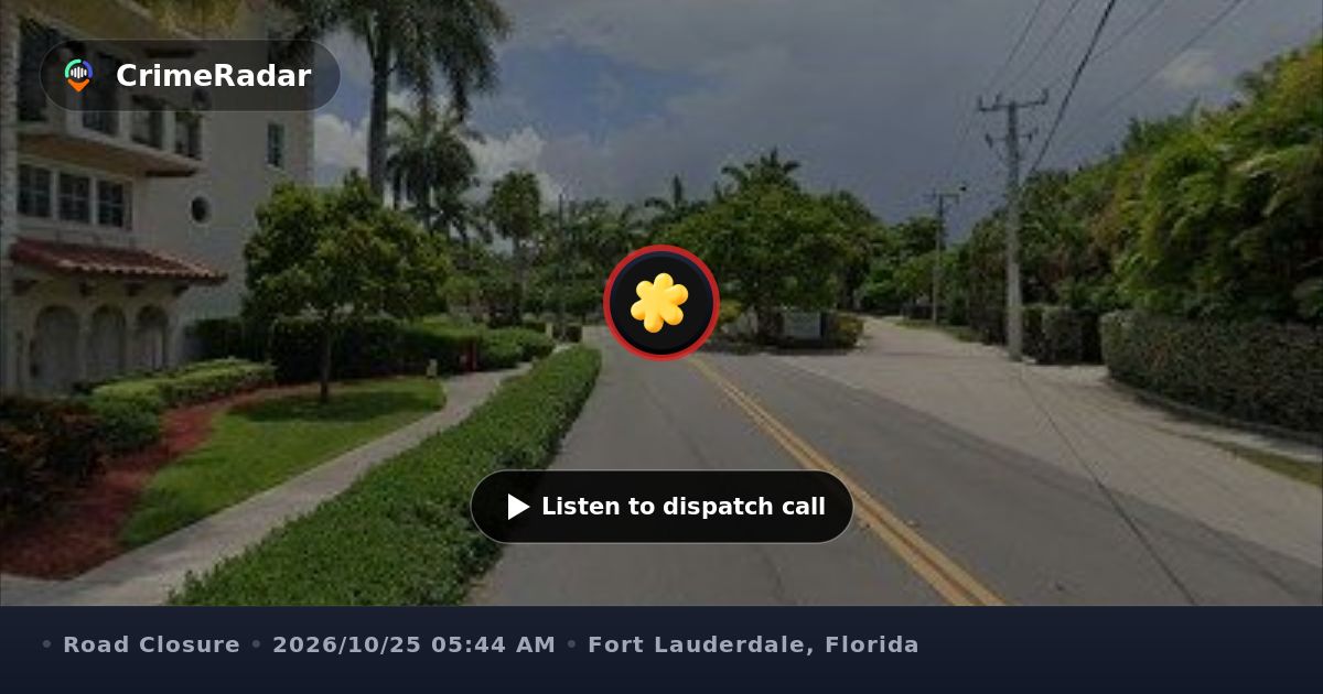 Twelfth Number Flooded road blocks traffic near Cordova and SE 12th, Fort Lauderdale ...