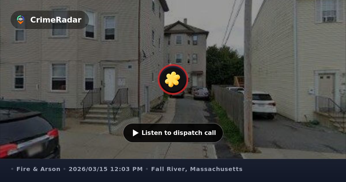 Fire crews check ceiling space at Wilbur Street, Fall River MA | CrimeRadar