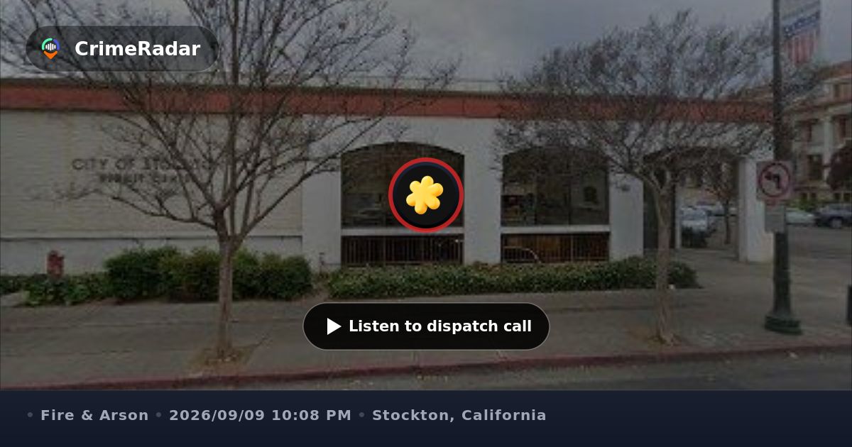 First alarm structure fire on North El Dorado Street, Stockton CA ...
