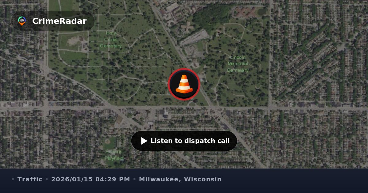 Vehicle pursuit ends in crash near Lisbon Ave, Milwaukee WI | CrimeRadar
