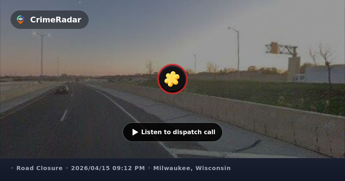 Damaged utility pole near Mitchell Interchange, Milwaukee WI | CrimeRadar