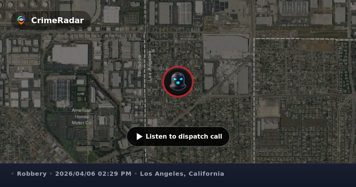 Robbery suspect vehicle flees Harbor Gateway area, Los Angeles CA ...