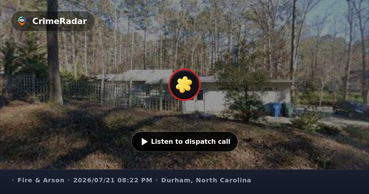 Structure fire on Banbury Way in Durham, Durham NC | CrimeRadar