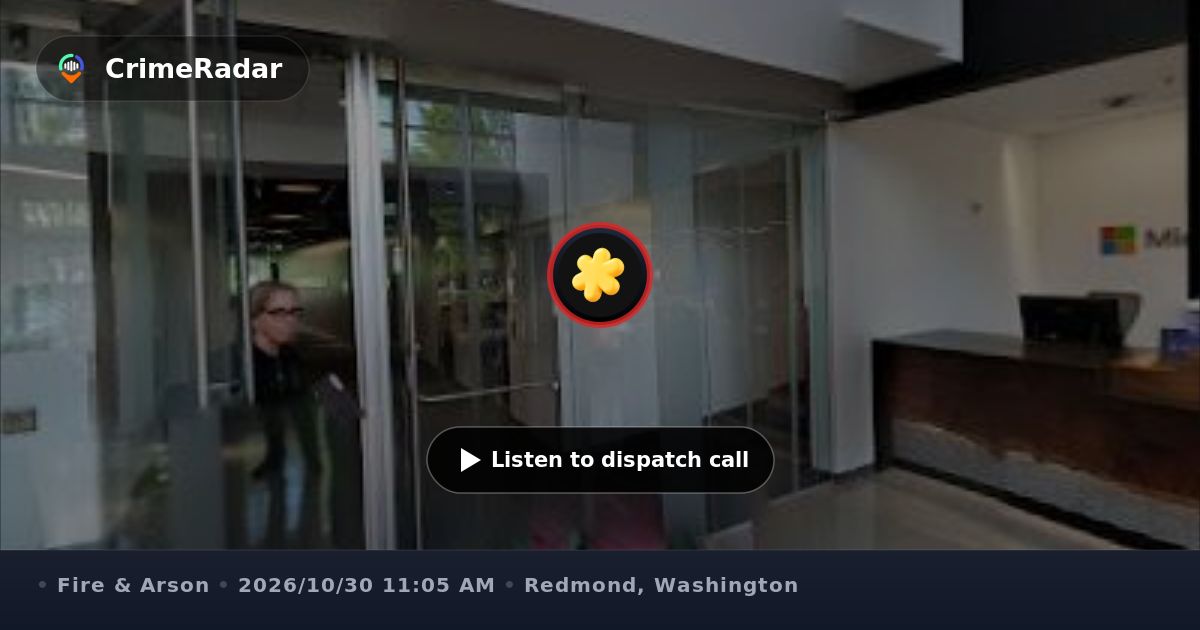 Fire alarm with water flow at Microsoft office, Redmond WA | CrimeRadar