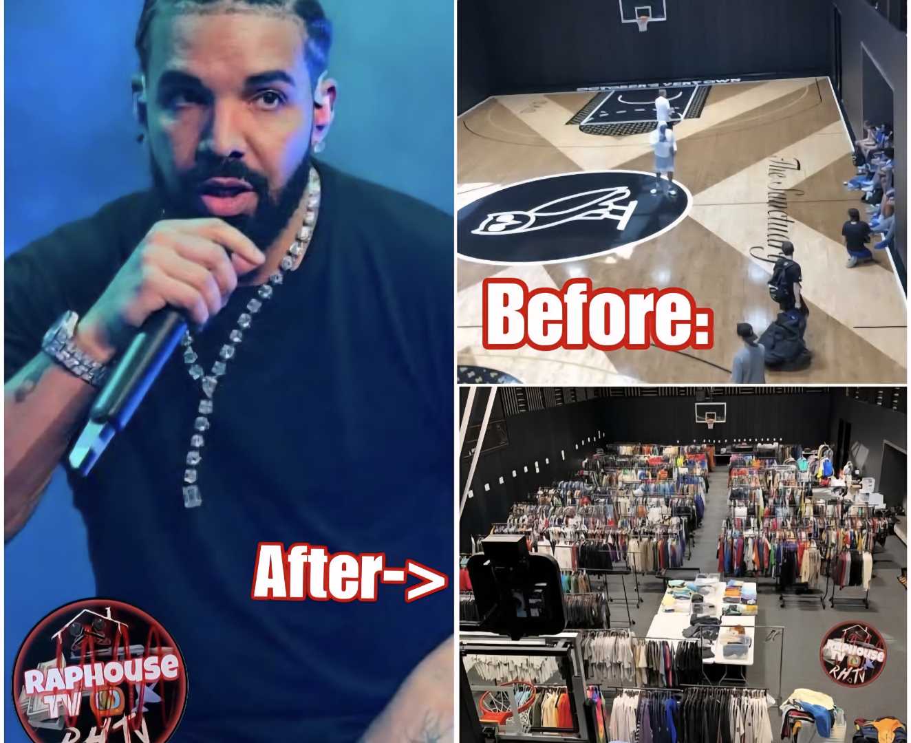 The Rake Closet Drake Turns His Basketball Court Into a Massive Closet Drake is t ...