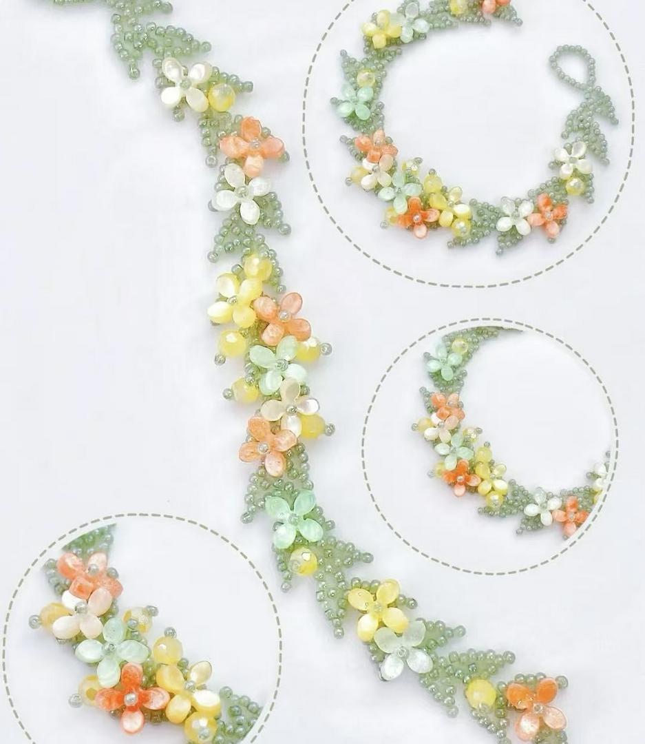 Come see my beaded vine blossoms!
